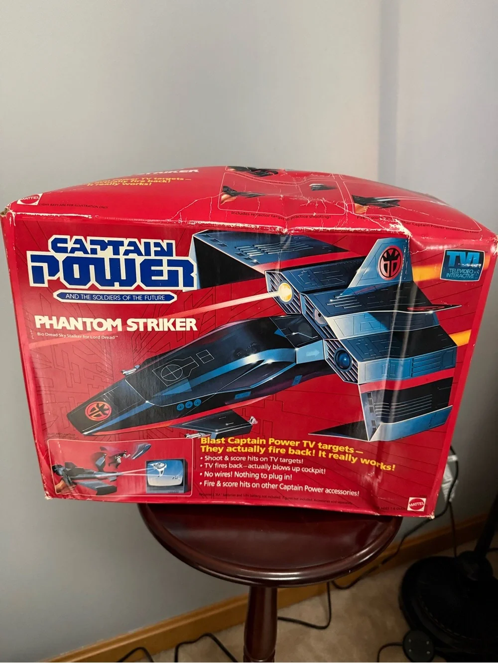 1987 Mattel Captain Power Phantom Striker Jet 4154 NEW IN BOX NIB Vintage Toy